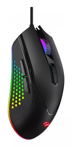 Mouse Gamer Programable RGB HAVIT MS814 7000dpi Usb 7 Botones Negro